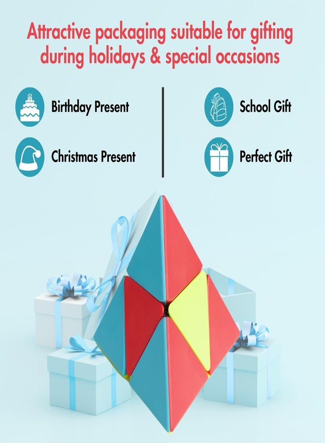 aCADZO 2x2 Pyraminx Cube High Speed Brainstorming, Anti-Anxiety, High Stability Puzzle Toy for Kids & Adults - Image 5
